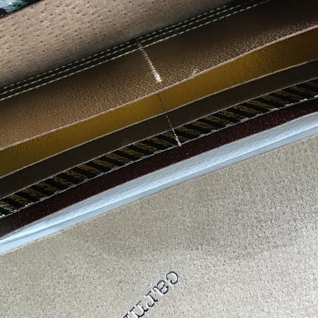 New! レザー ロングウォレット リキッド【Leather Long Wallet Liquid】silver/シルバー　～carmine～