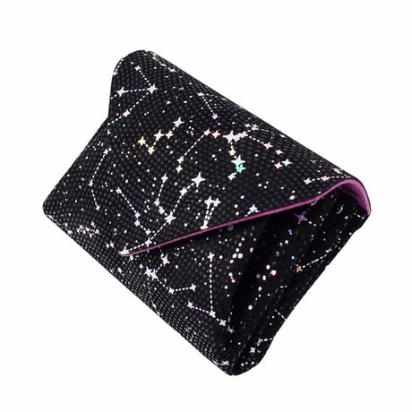 レザーミニウォレット スターリー【Leather Mini Wallet Starry】　～carmine～