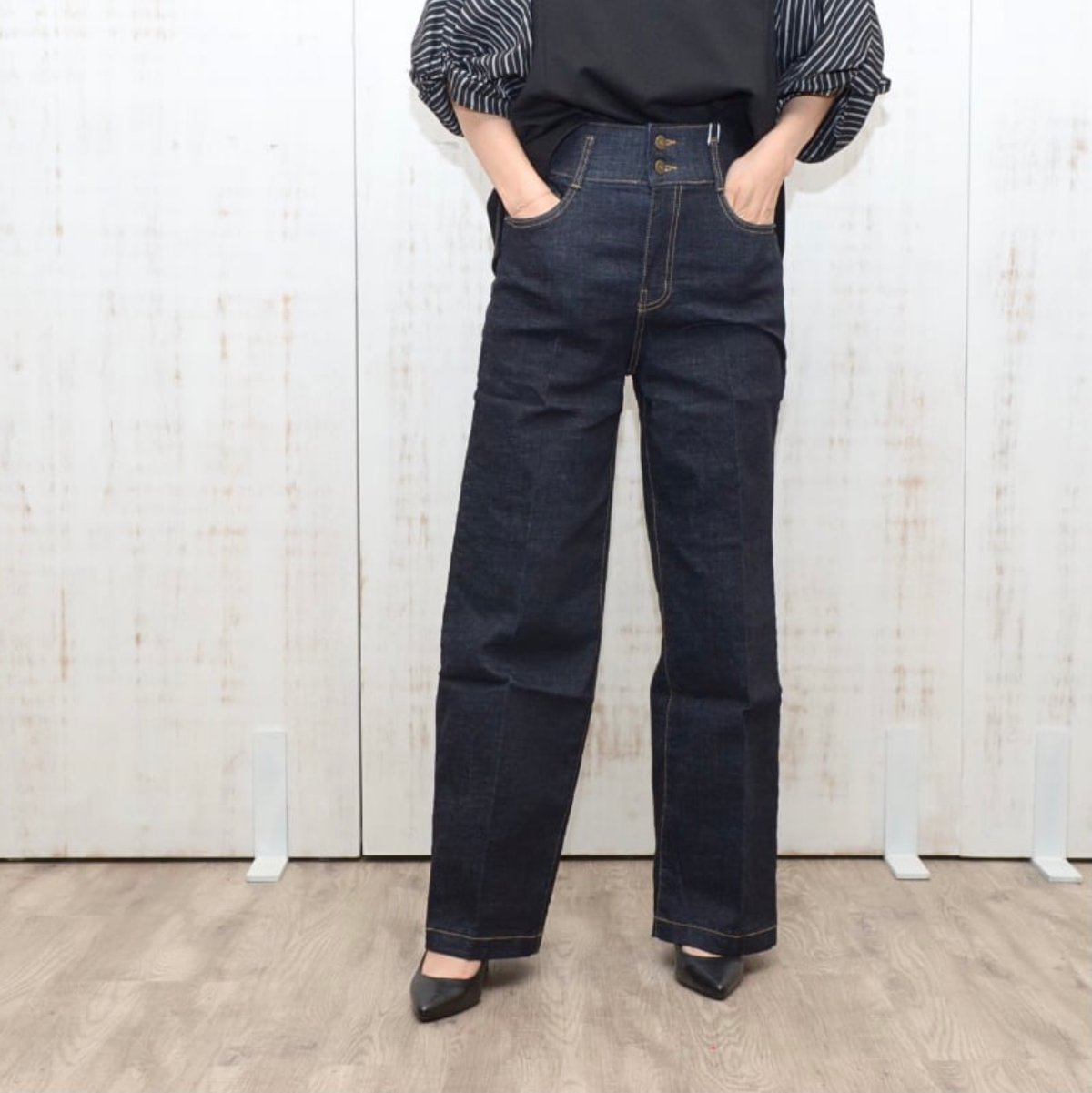 THE SHISHIKUI ブラックデニム ハイウエスト CLASSIC DENIM / BLACK – SHISHIKUI