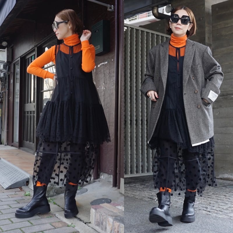 2024autumn Thomas magpie トーマスマグパイ ドットチュールスカート(