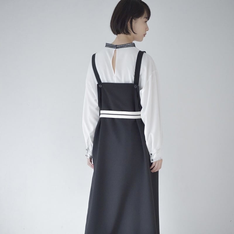 【新品】ジャンパースカート La SRIC / アシメZIP-JSK カーキ