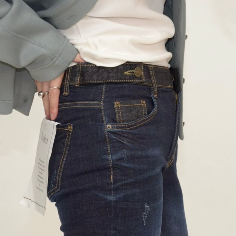 大ヒット神デニム】バイカラーストレッチデニム - 2849– ~praia