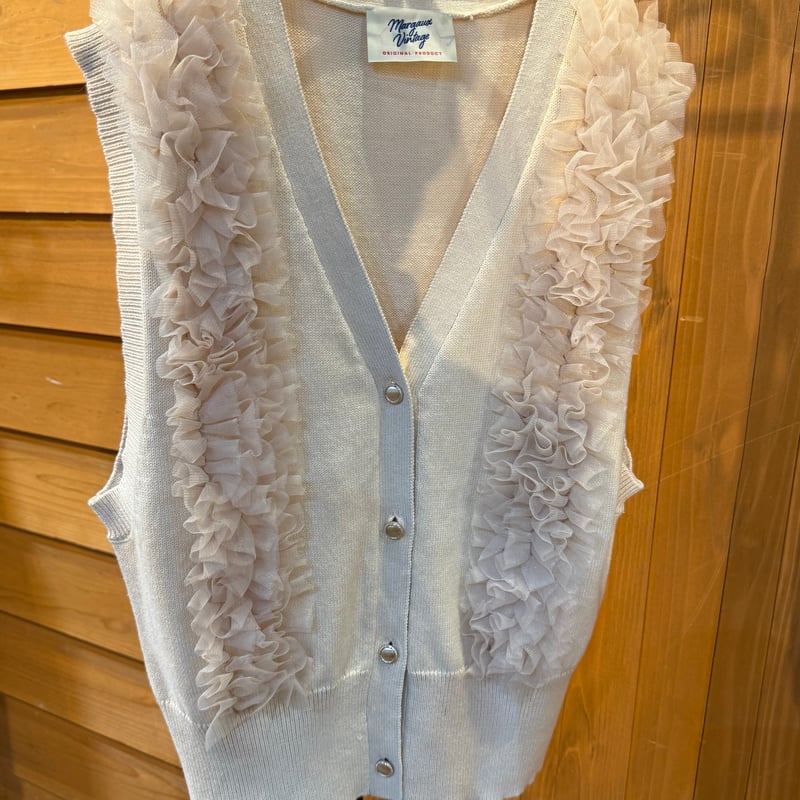 予約商品！2026pre spring チュールフリルベスト ~margaux vintage