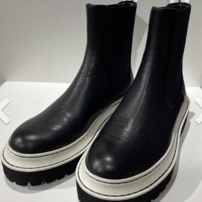 PALOMA BRACELOブラック サイドゴアブーツ 厚底 レザー