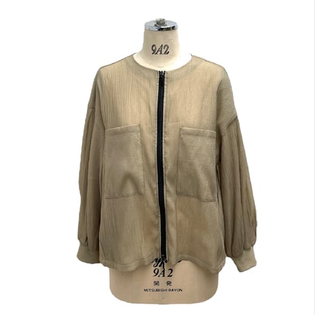 ayane  メッシュ楊柳シフォンブルゾン　815319 〜ayane〜
