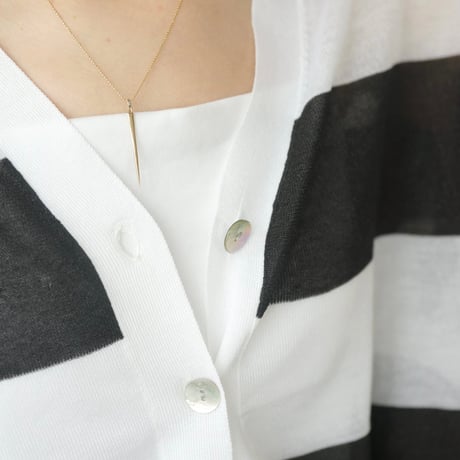 【EN’DAY】8251-0206 ボーダーシアーカーディガン
