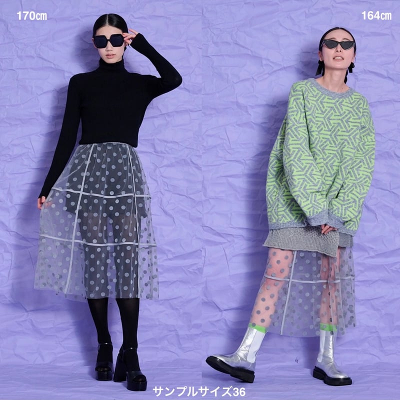 2024autumn Thomas magpie トーマスマグパイ ドットチュールスカート( 