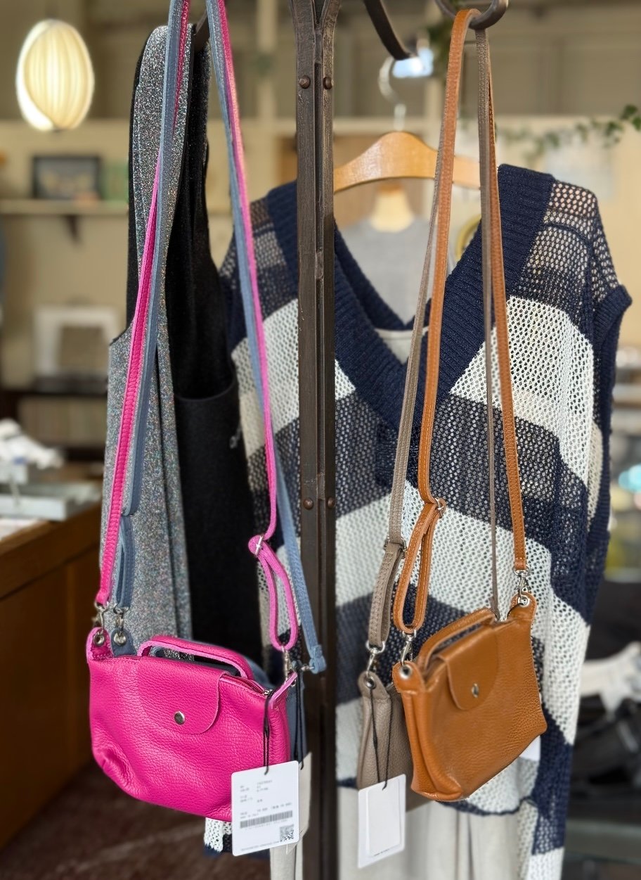 MILLELA FIRENZE】レザーショルダーミニバッグ ブルーグレー | selects