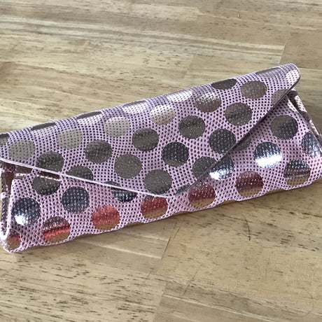 ドットレザーロングウォレット【Dot Leather Long Wallet 】SAKURA/さくら　～carmine～