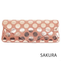 ドットレザーロングウォレット【Dot Leather Long Wallet 】SAKURA/さくら　～carmine～