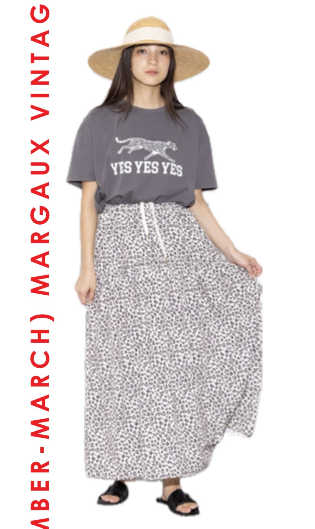 2026pre spring レオパードギャザースカート ~margaux vintage~