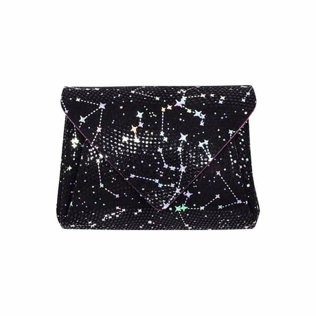 レザーミニウォレット スターリー【Leather Mini Wallet Starry】　～carmine～