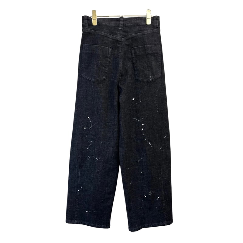 2025winter ayane ペイント加工バレルレッグデニムパンツ 875815 〜ay