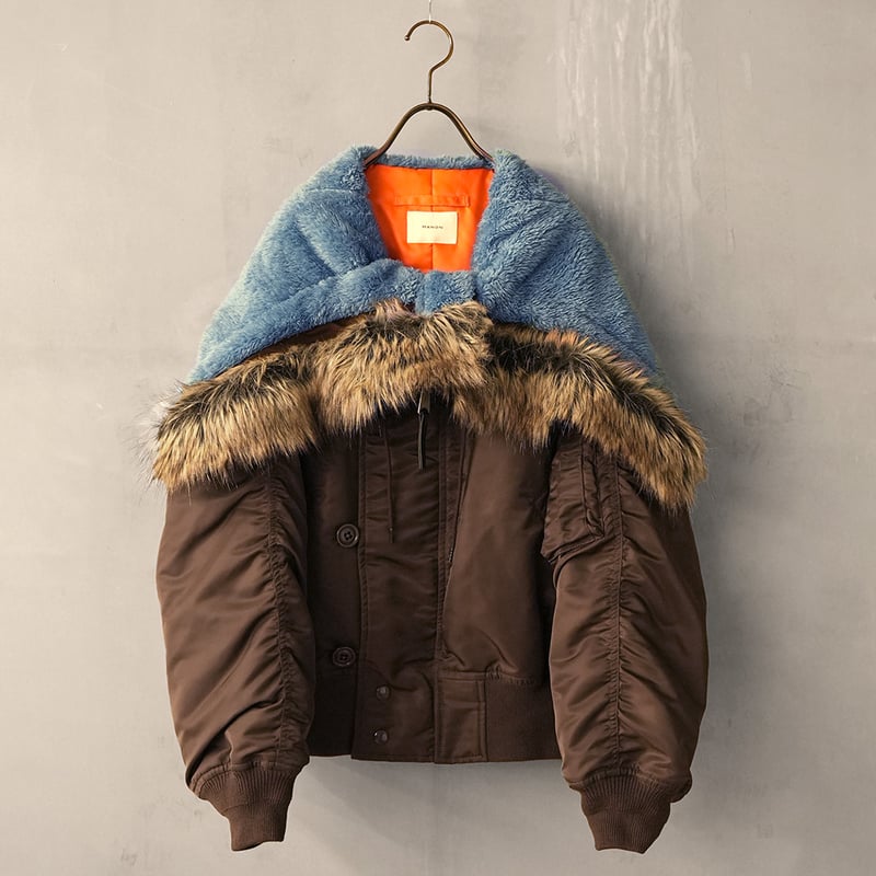 N-2B flight jacket dark red 短丈ファージャケット 楽天市場】n2b リアルファーの通販