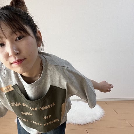 COTTON天竺　ガーゼTAPEプリントTシャツTOPS【BB21-902】 ~BLANC basque~