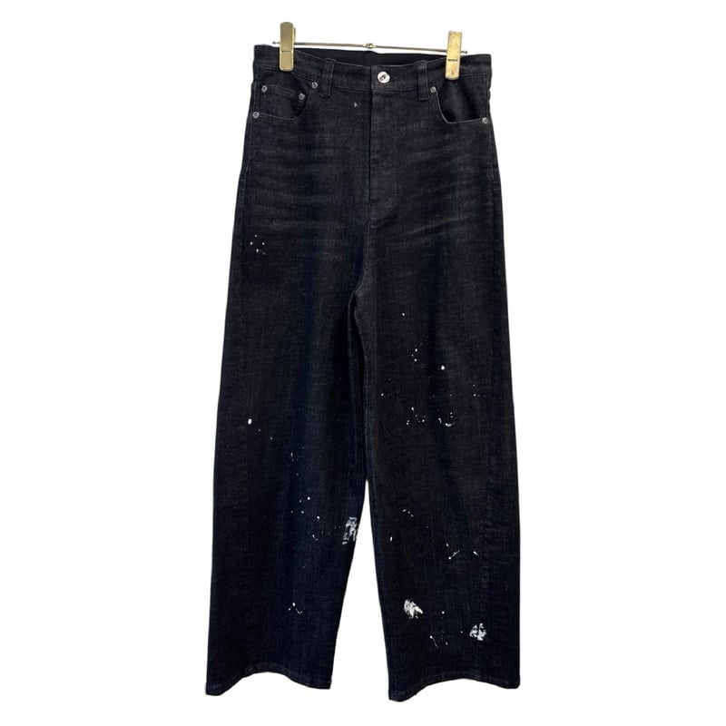 2025winter ayane ペイント加工バレルレッグデニムパンツ 875815 〜ay