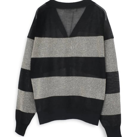 【EN’DAY】8251-0206 ボーダーシアーカーディガン