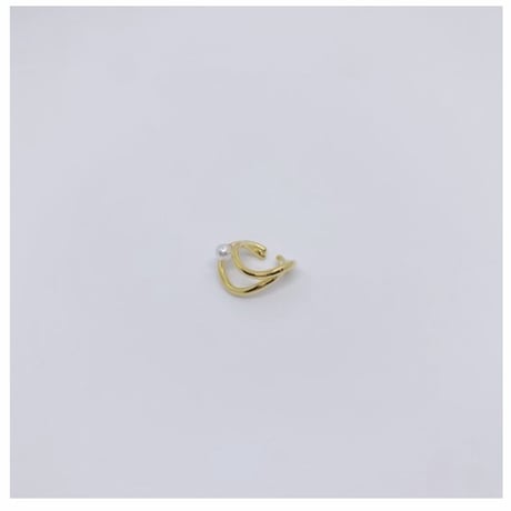 Imitation pearl Ear cuffl  BREC-042~ BLUE RANK~