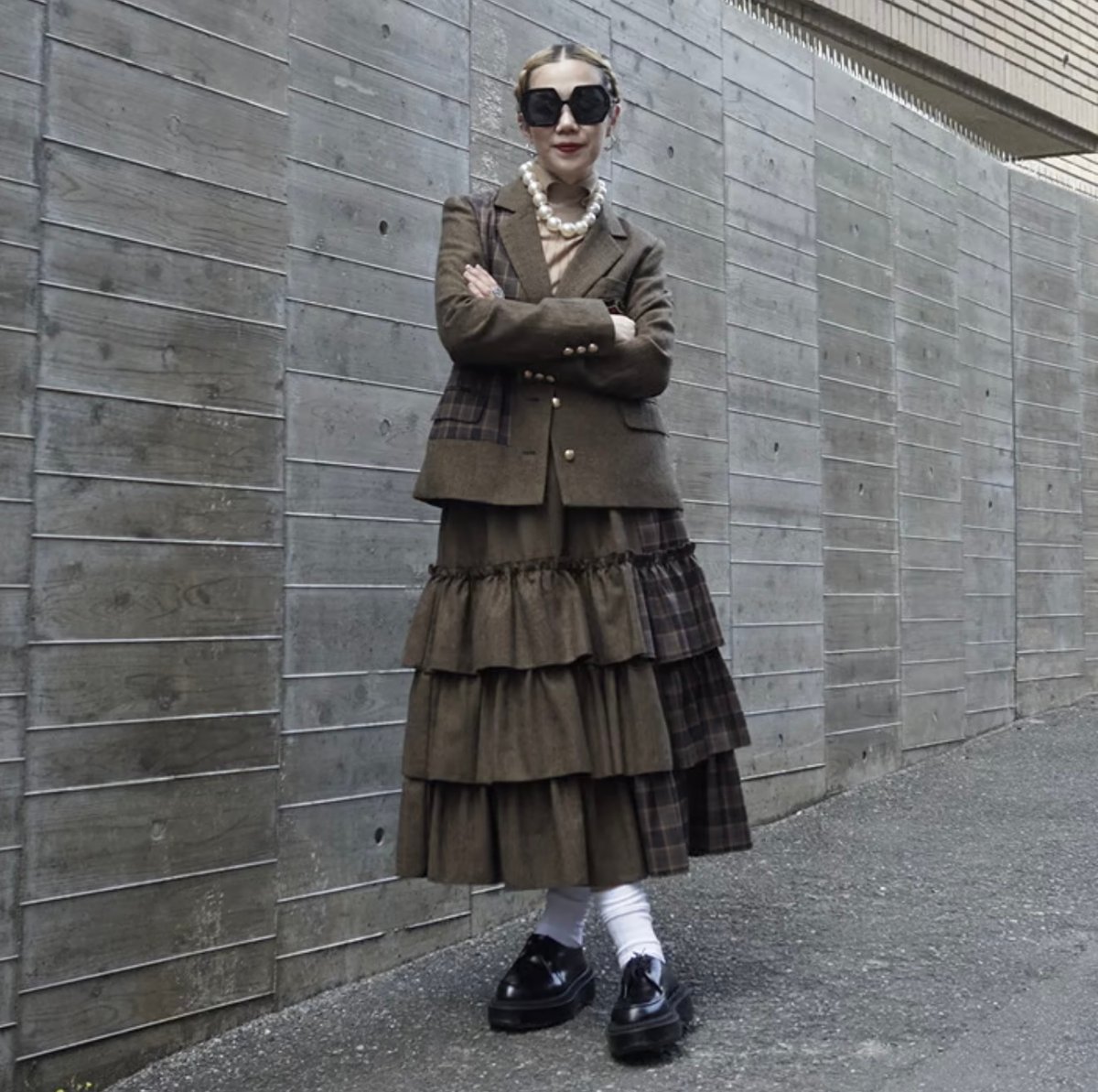 新品】THOMAS MAGPIE チェック柄フレアスカート 新品】THOMAS MAGPIE