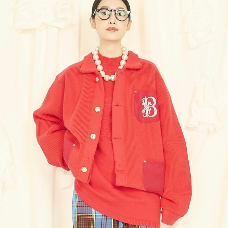 美品✨トーマスマグパイ ショートジャケット リネン 22SS 2025winterトーマスマグパイ Thomas magpie 襟付きニット