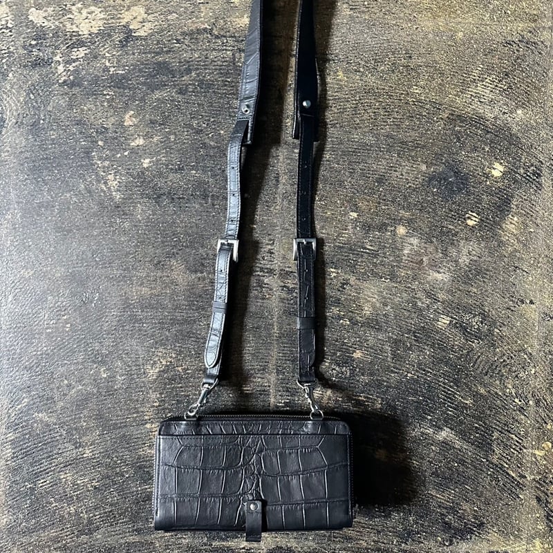 予約商品！ M.U.L stud series ウォレットショルダー ブラック | sele 