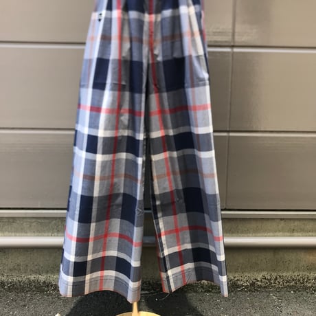 ビッグチェック　ワイドパンツ【BB42-309】 ~BLANC basque~