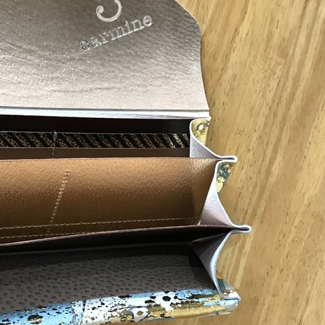 New! レザー ロングウォレット リキッド【Leather Long Wallet Liquid】gold/ゴールド　～carmine～