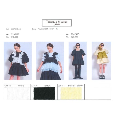 2026summer Thomas magpieトーマスマグパイ 2262418 Leaf Emboss