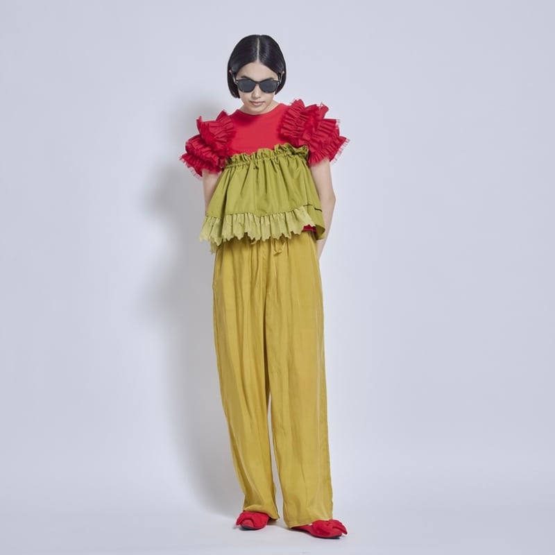 「」さんコラボ　ドラッグマーキュリー 2026summer Thomas magpie トーマスマグパイ キュプラパンツ(22623