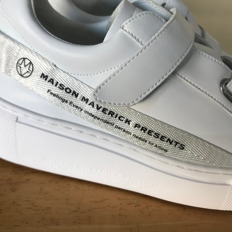 MAISON MAVERICK PRESENTS メゾンマヴェリックプレゼンツ　Velcro designマジックテープデザイン  MS2442 ホワイト