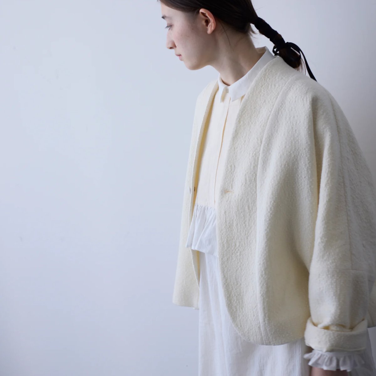 単純なる風景 Funnel collar cocoon jacket | the mark o