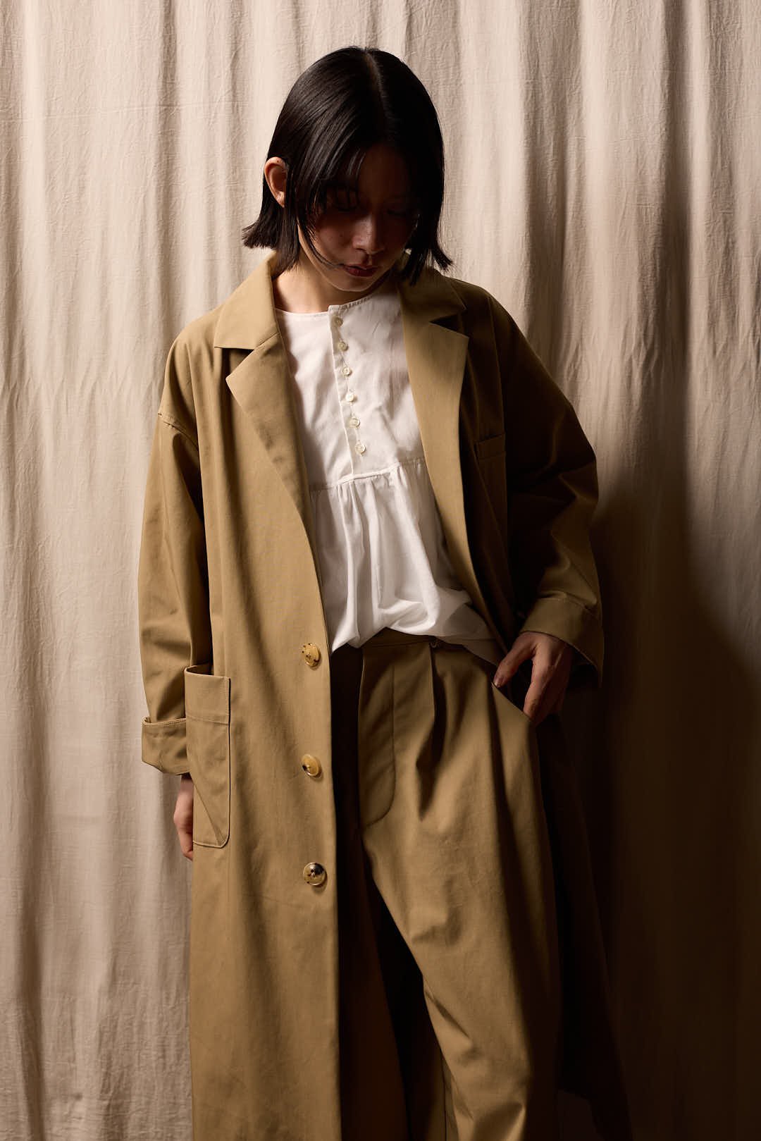 ⼀握の⾔葉Oversized coat | the mark of the flower