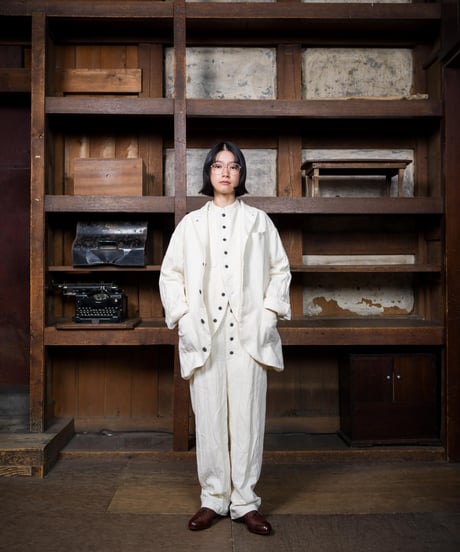 記憶のしるしPoet suspender trousers