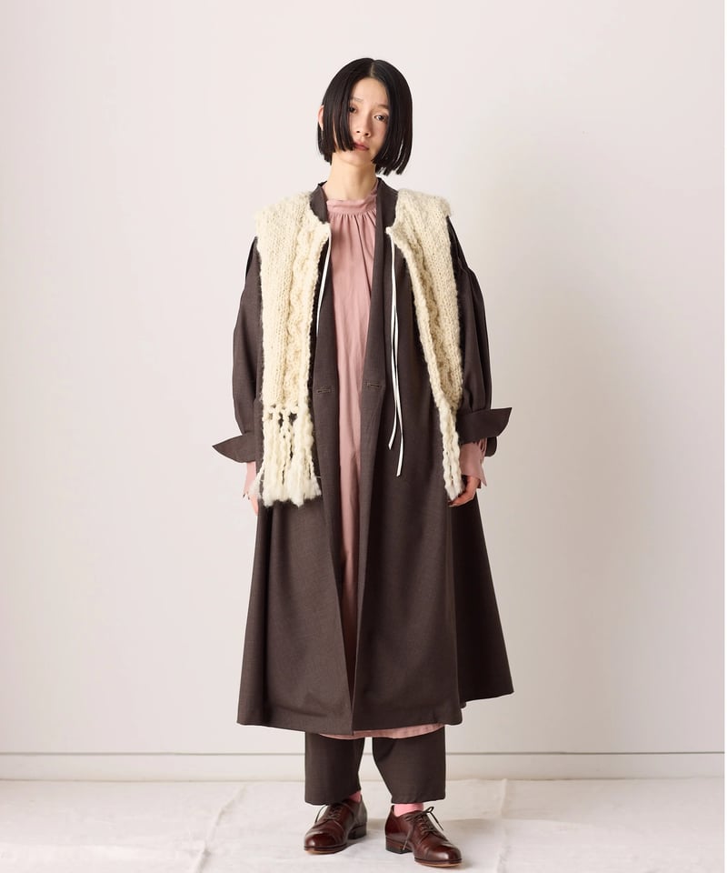 夜を紡ぐ Knitted fringe vest ※限定生産数 | the mark of t