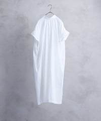 静寂の欠片 Half sleeve back-opened dress