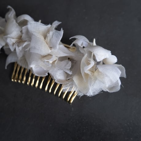紫陽花のhair comb corsage