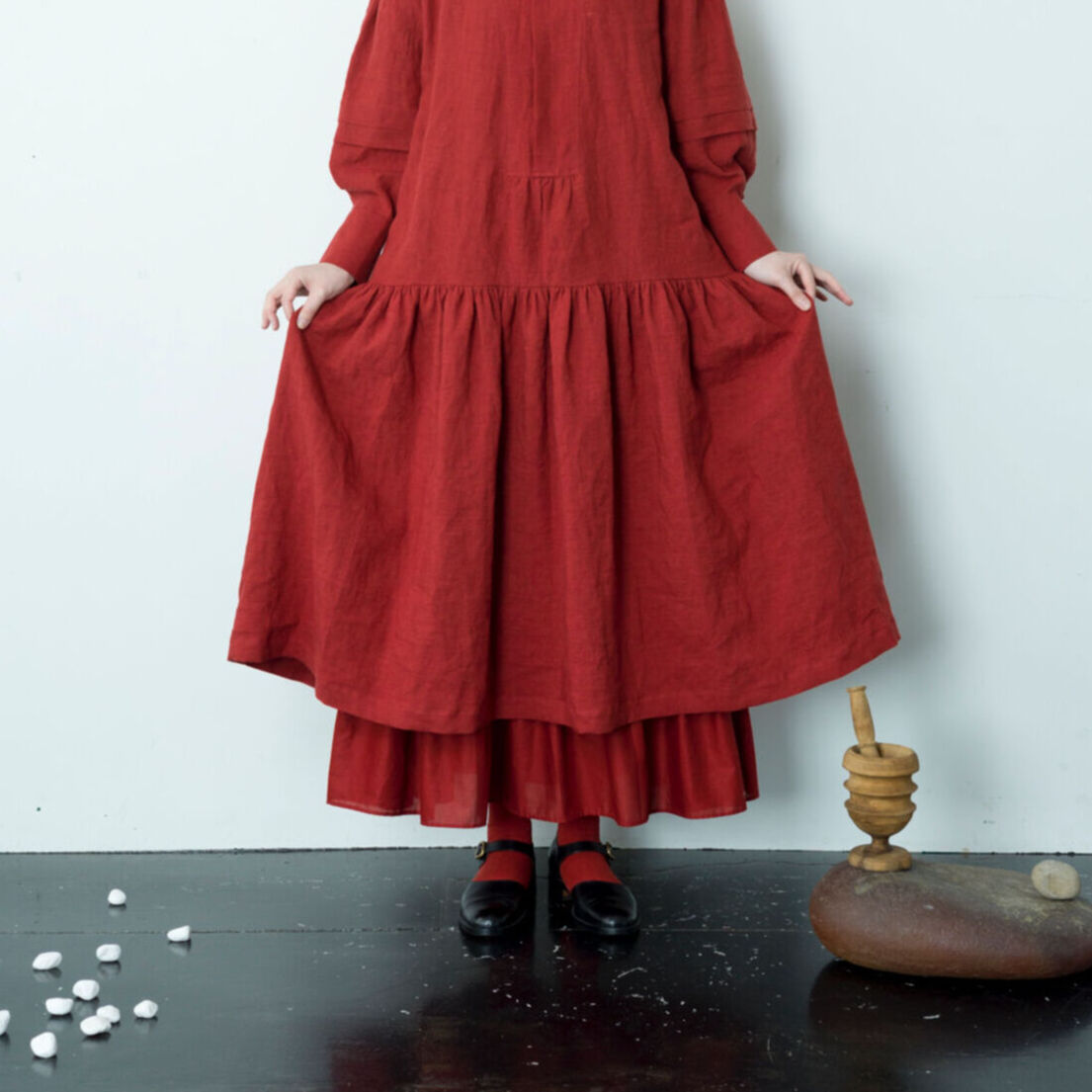 静寂の欠片 panier tiered skirt | the mark of the flower 静寂の欠片 panier tiered skirt | the mark of the flower