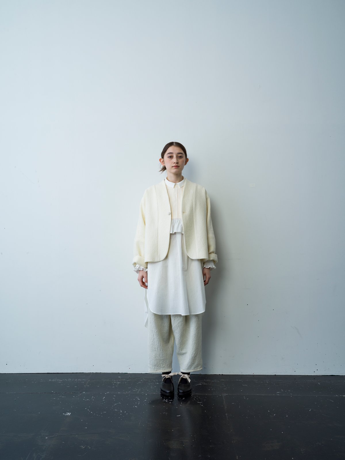 単純なる風景 Funnel collar cocoon jacket | the mark o
