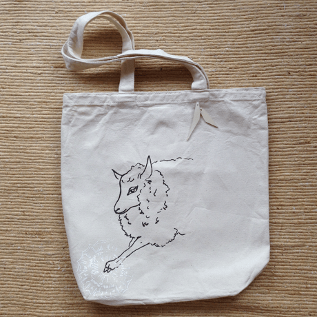 キャンパス トートバッグ　Wise Sheep  B