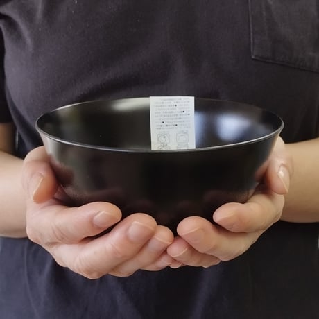 抗菌クリーンコート飯椀　大　布貼り　黒 5個セット