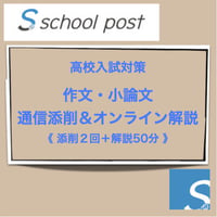 【高校入試対策】作文・小論文  通信添削＆オンライン解説50分【完全個別指導】