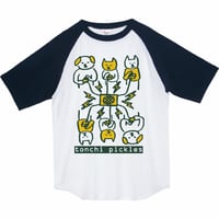 Tシャツ【トリップスイッチ】ラグラン  ホワイト×ネイビー