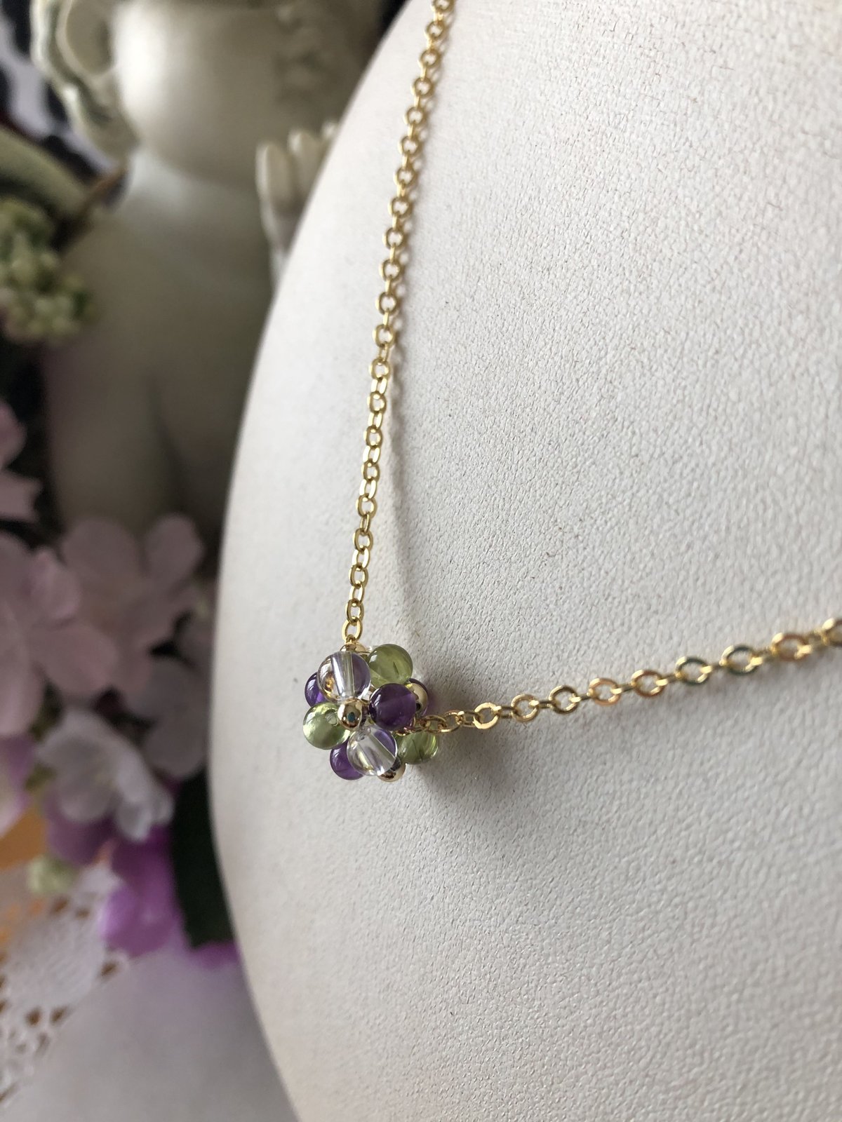 ゴールド ボールペンダント ネックレス Ops. ネックレス 18k 18金 レディース ボール ロング ロング