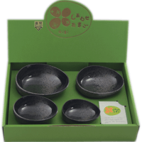 しあわせたまご　つや黒4点セット(化粧箱入)