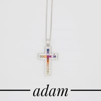 Rainbow cross  necklace