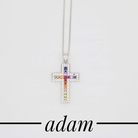 Rainbow cross  necklace