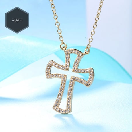 Cross open necklace