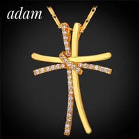 W cross  necklace