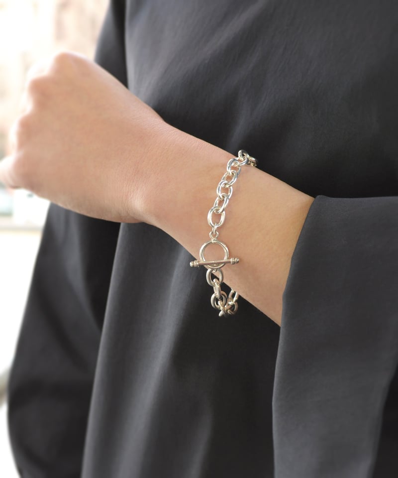 anq.】シルバー925 バーアクセント チェーンブレスレット | KU anq.】シルバー925 バーアクセント チェーンブレスレット | KU