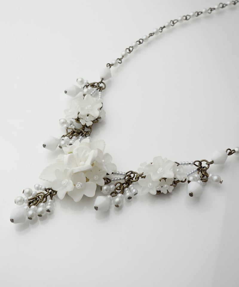 COLLEEN TOLAND】 ブーケフラワーネックレス (SNOWHITE) | KU-C
